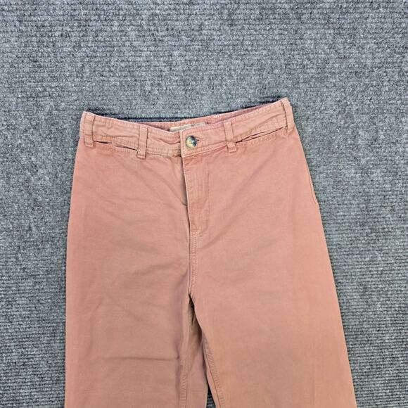 Free People Pants Womens 26 Pink Wide Leg Cropped High Rise - Picture 4 of 7